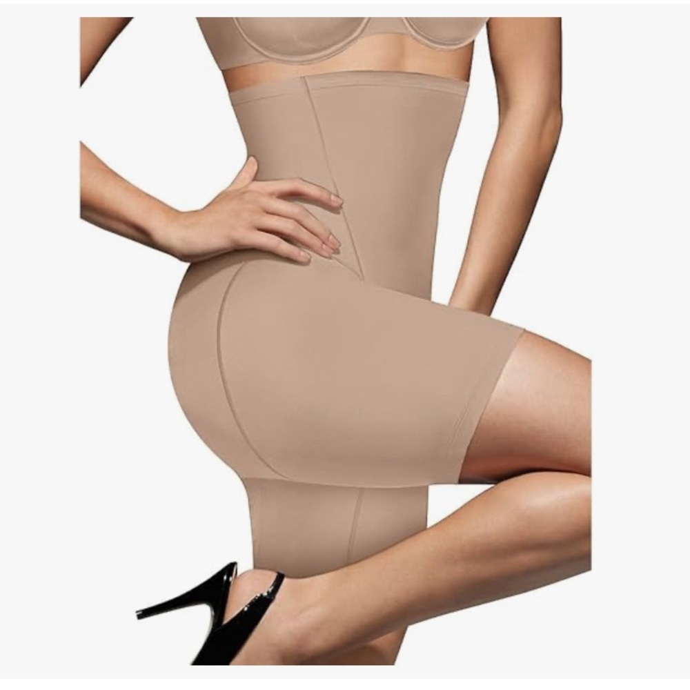 Bali Women’s Shapewear Ultra Firm Control High Waist Thigh Slimmer Cool Comfort